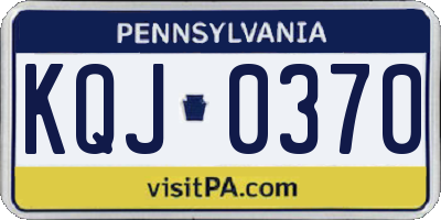 PA license plate KQJ0370