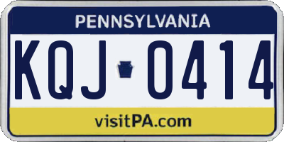 PA license plate KQJ0414