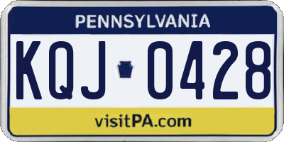 PA license plate KQJ0428