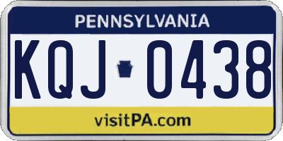 PA license plate KQJ0438