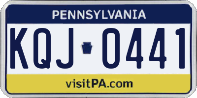 PA license plate KQJ0441