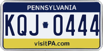 PA license plate KQJ0444