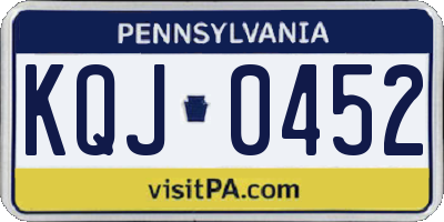 PA license plate KQJ0452