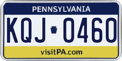 PA license plate KQJ0460