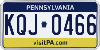 PA license plate KQJ0466