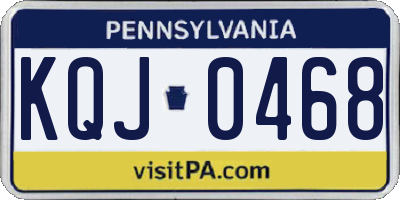 PA license plate KQJ0468