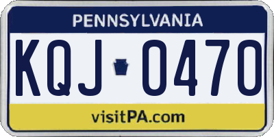 PA license plate KQJ0470