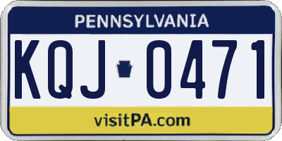 PA license plate KQJ0471