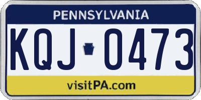 PA license plate KQJ0473