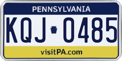 PA license plate KQJ0485