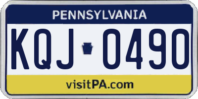 PA license plate KQJ0490