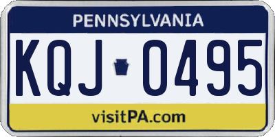 PA license plate KQJ0495