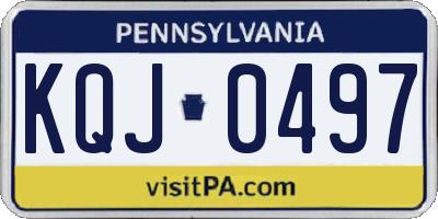 PA license plate KQJ0497