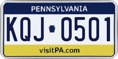 PA license plate KQJ0501