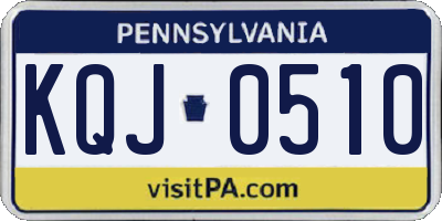 PA license plate KQJ0510