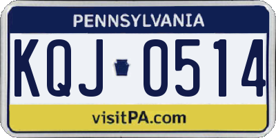 PA license plate KQJ0514