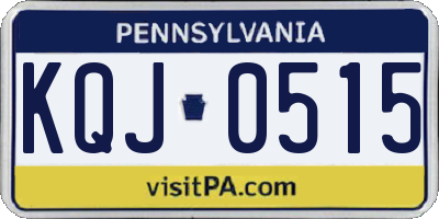 PA license plate KQJ0515