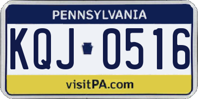 PA license plate KQJ0516