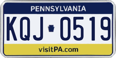 PA license plate KQJ0519