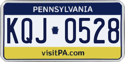 PA license plate KQJ0528