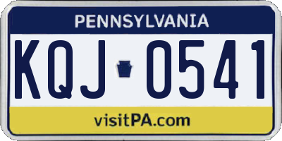 PA license plate KQJ0541