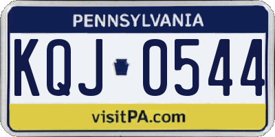 PA license plate KQJ0544