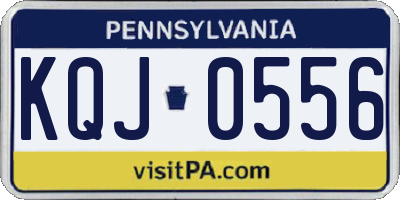 PA license plate KQJ0556