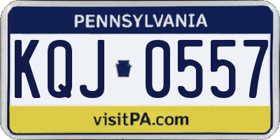 PA license plate KQJ0557
