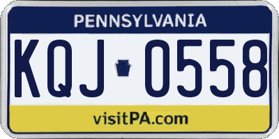 PA license plate KQJ0558