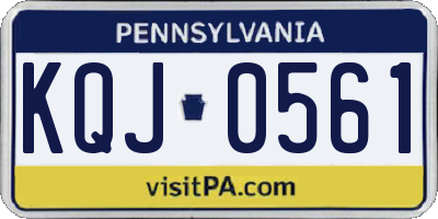 PA license plate KQJ0561