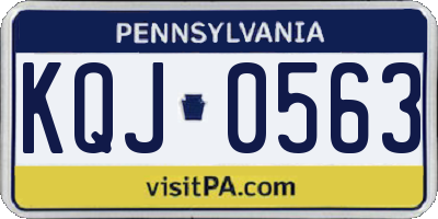 PA license plate KQJ0563