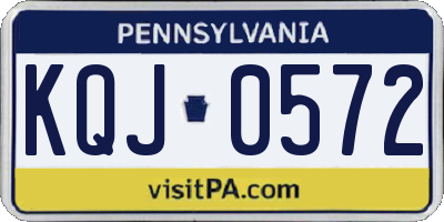 PA license plate KQJ0572
