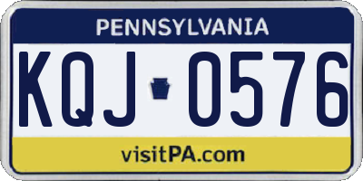 PA license plate KQJ0576