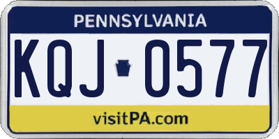 PA license plate KQJ0577