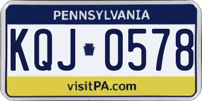 PA license plate KQJ0578