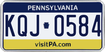 PA license plate KQJ0584