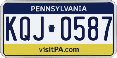 PA license plate KQJ0587