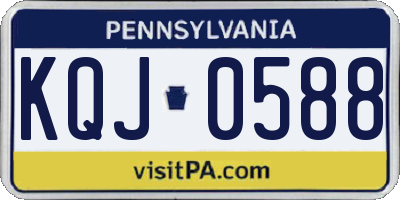 PA license plate KQJ0588