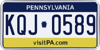 PA license plate KQJ0589