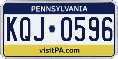 PA license plate KQJ0596