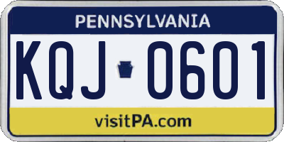 PA license plate KQJ0601