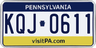 PA license plate KQJ0611