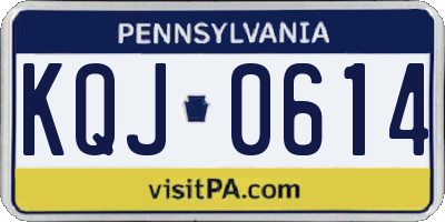 PA license plate KQJ0614