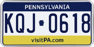 PA license plate KQJ0618
