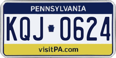 PA license plate KQJ0624