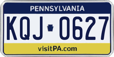 PA license plate KQJ0627