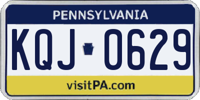 PA license plate KQJ0629