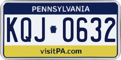 PA license plate KQJ0632