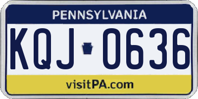 PA license plate KQJ0636