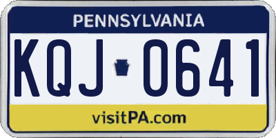 PA license plate KQJ0641